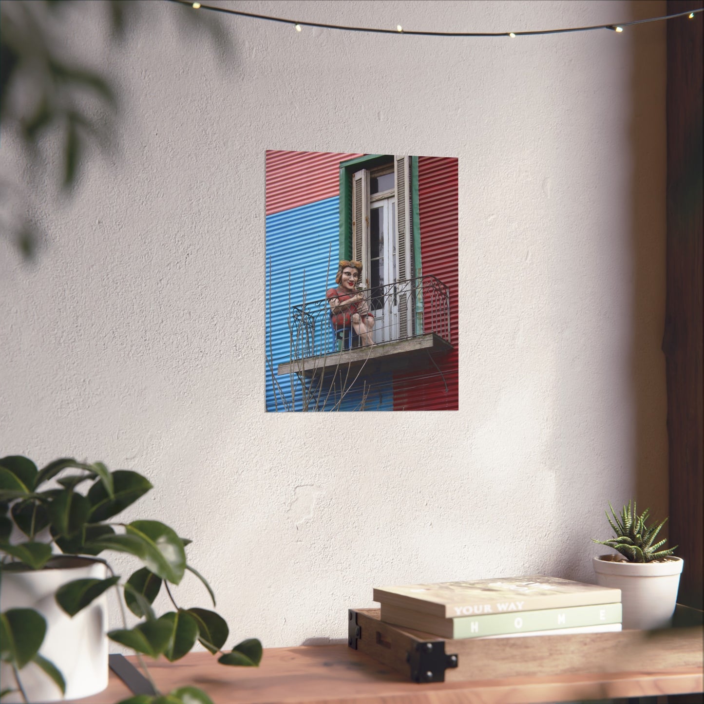 Lady of the Balcony — La Boca Fine Art Poster | "Argentinidad" Exhibition | Rômulo Fritscher