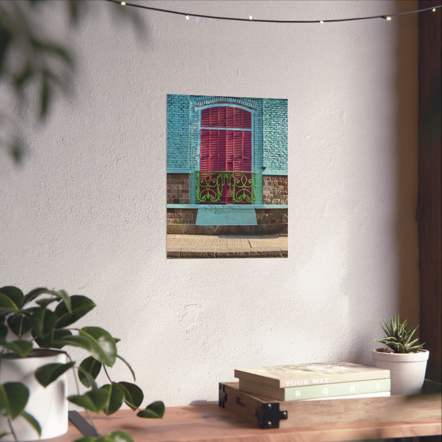 Turquoise & Fuchsia Window — La Boca Fine Art Poster | "Argentinidad" Exhibition | Rômulo Fritscher