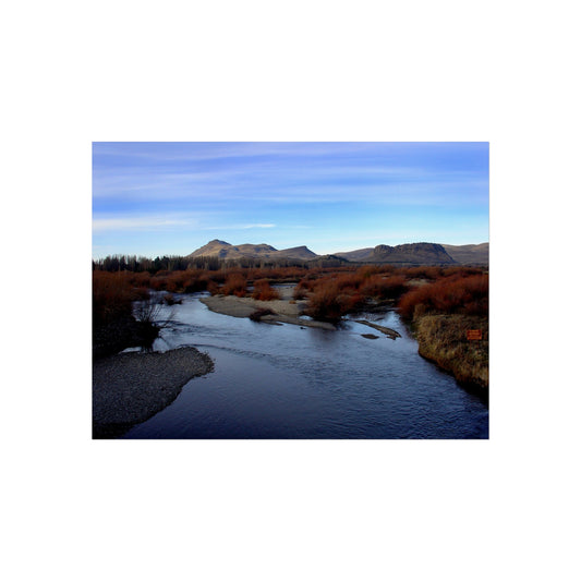 Patagonian River in Autumn — Steppe Landscape Fine Art Poster | "Argentinidad" Exhibition | Rômulo Fritscher