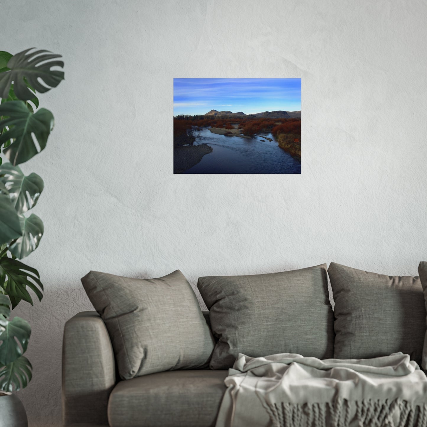 Patagonian River in Autumn — Steppe Landscape Fine Art Poster | "Argentinidad" Exhibition | Rômulo Fritscher