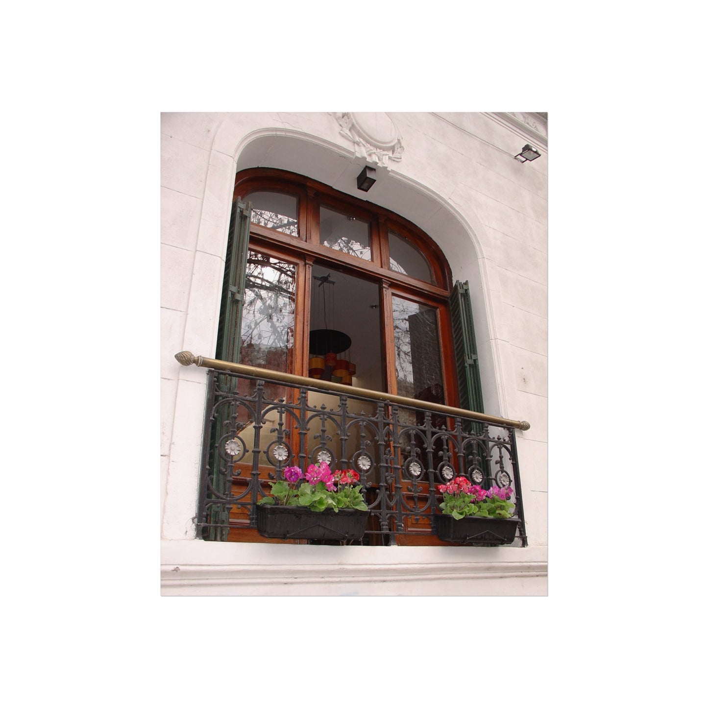 Balcony with Geraniums — European Buenos Aires Fine Art Poster | "Argentinidad" Exhibition | Rômulo Fritscher