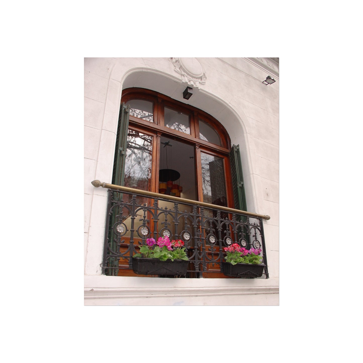 Balcony with Geraniums — European Buenos Aires Fine Art Poster | "Argentinidad" Exhibition | Rômulo Fritscher