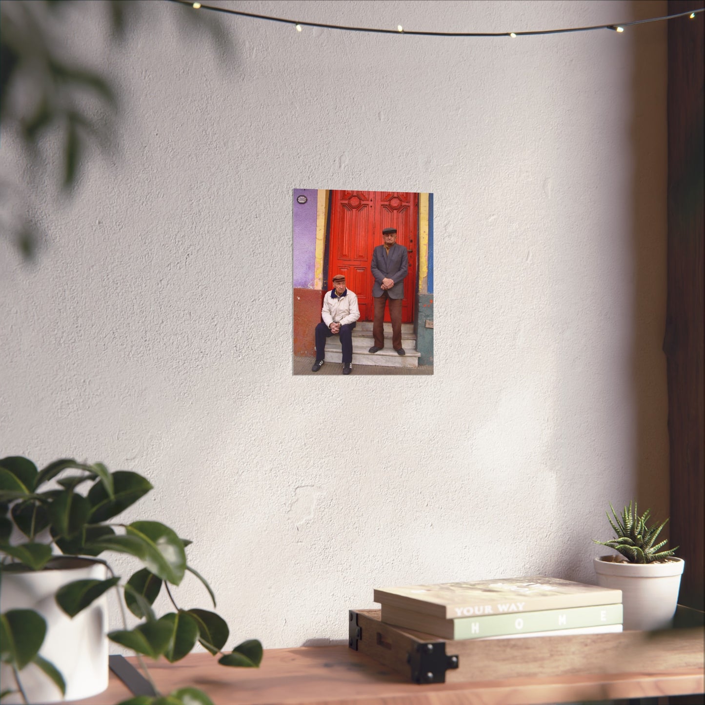 Two Men at the Red Door — La Boca Street Portrait | "Argentinidad" Exhibition | Rômulo Fritscher