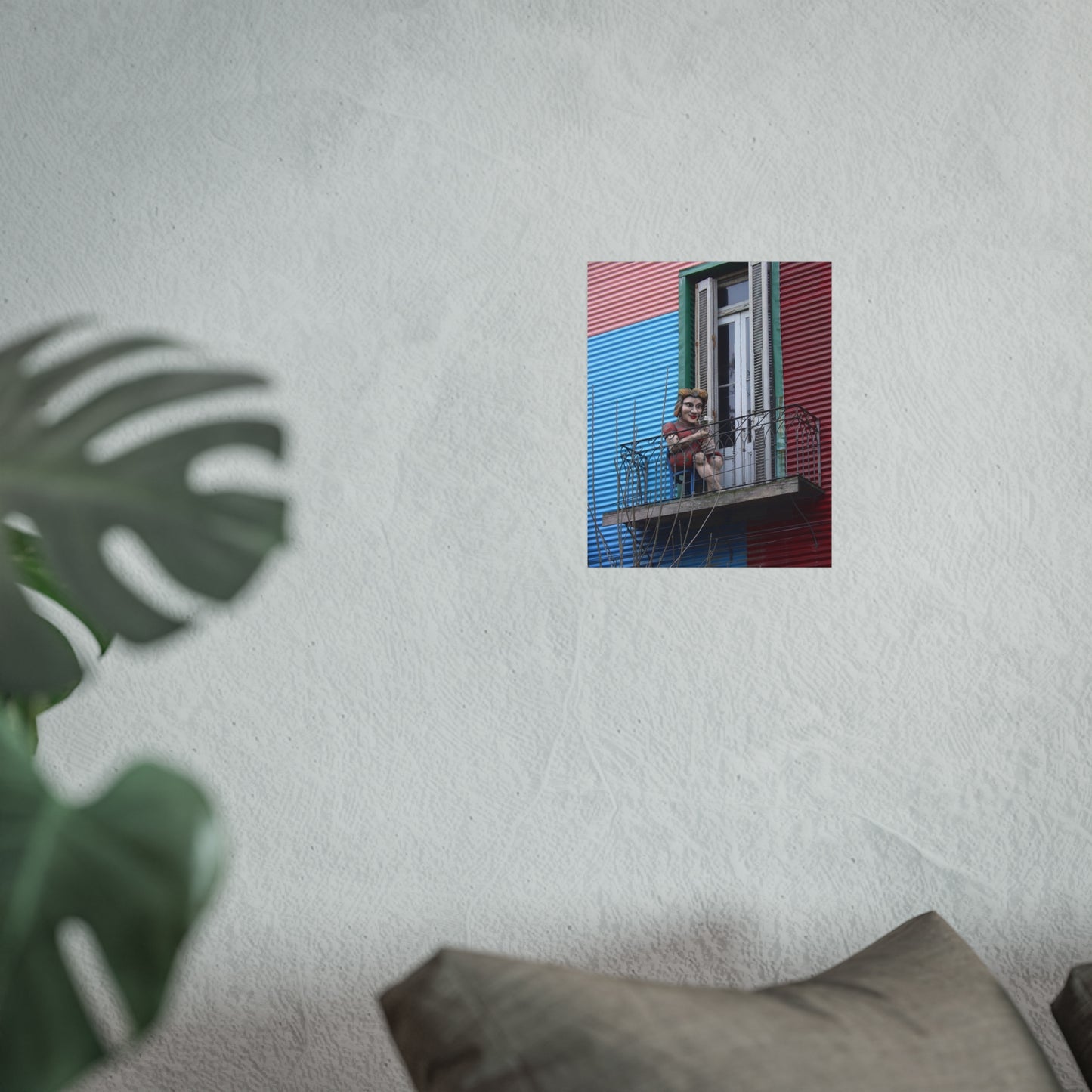 Lady of the Balcony — La Boca Fine Art Poster | "Argentinidad" Exhibition | Rômulo Fritscher
