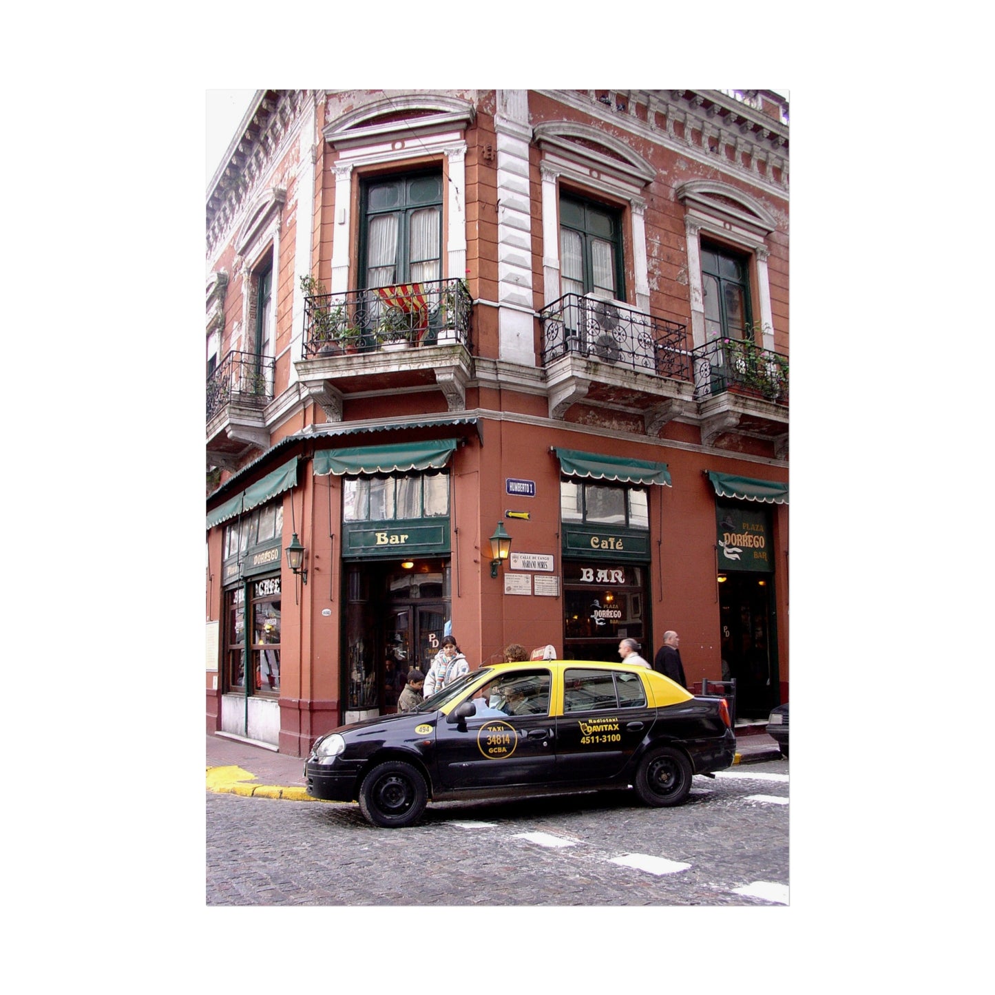 Bar Dorrego & Yellow Taxi — San Telmo Fine Art Poster | "Argentinidad" Exhibition | Rômulo Fritscher