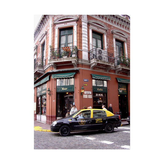 Bar Dorrego & Yellow Taxi — San Telmo Fine Art Poster | "Argentinidad" Exhibition | Rômulo Fritscher
