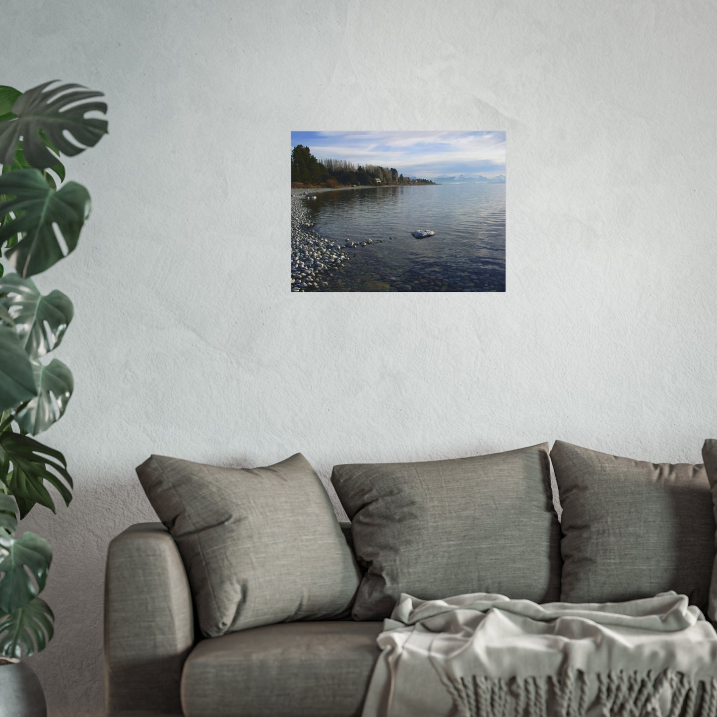 Pebbled Shore at Dawn — Patagonia Lakescape Fine Art Poster | "Argentinidad" Exhibition | Rômulo Fritscher
