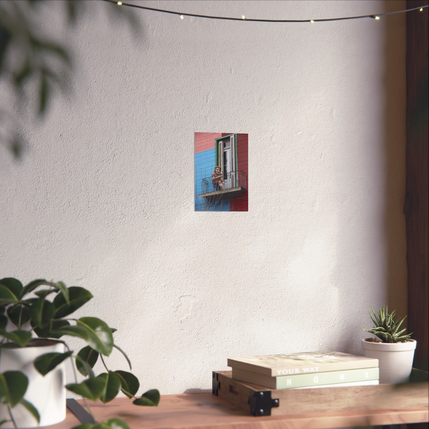 Lady of the Balcony — La Boca Fine Art Poster | "Argentinidad" Exhibition | Rômulo Fritscher