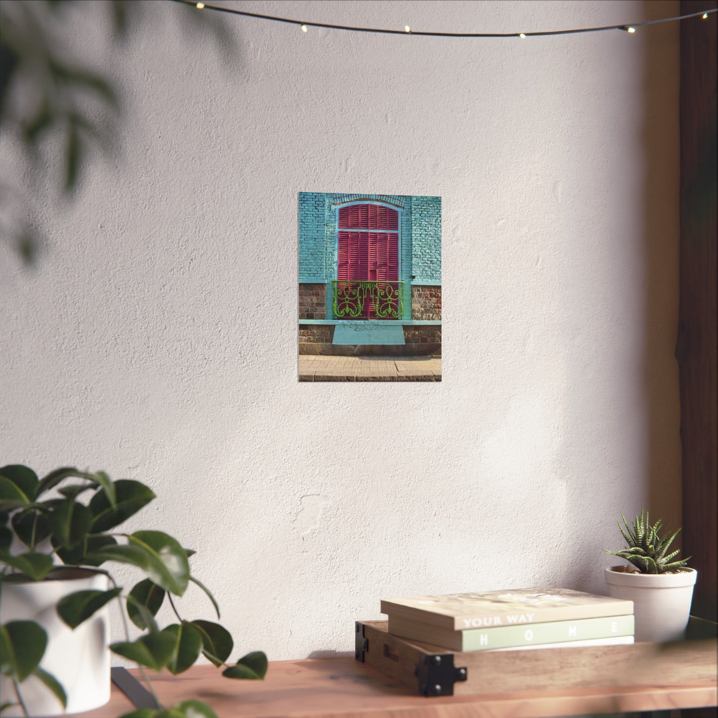 Turquoise & Fuchsia Window — La Boca Fine Art Poster | "Argentinidad" Exhibition | Rômulo Fritscher