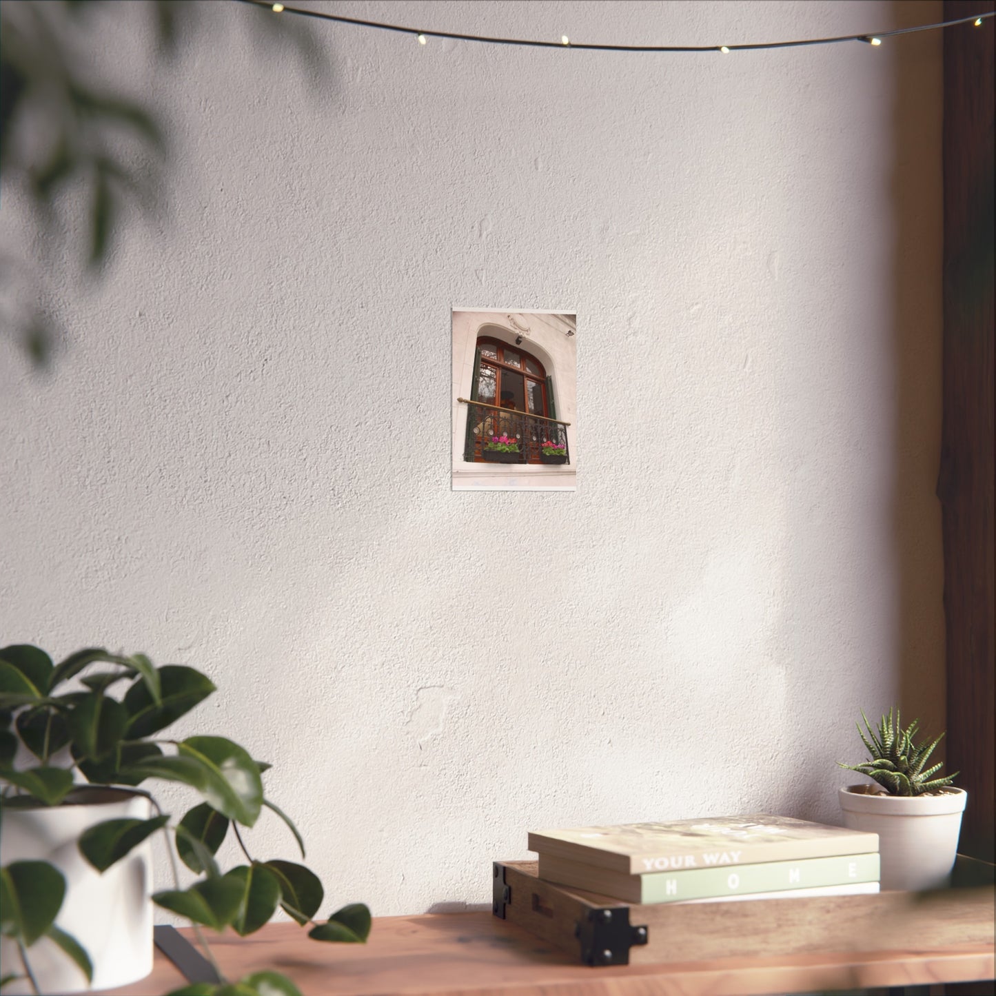 Balcony with Geraniums — European Buenos Aires Fine Art Poster | "Argentinidad" Exhibition | Rômulo Fritscher
