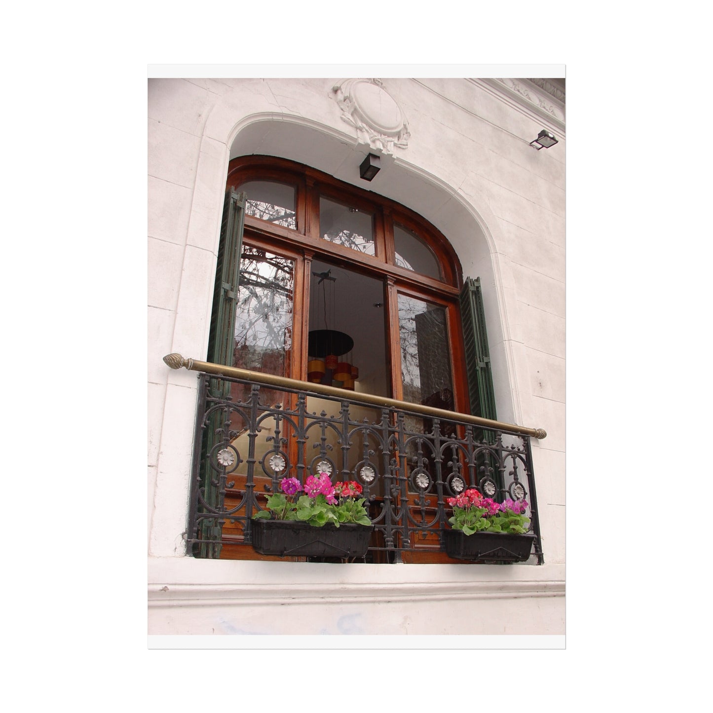 Balcony with Geraniums — European Buenos Aires Fine Art Poster | "Argentinidad" Exhibition | Rômulo Fritscher