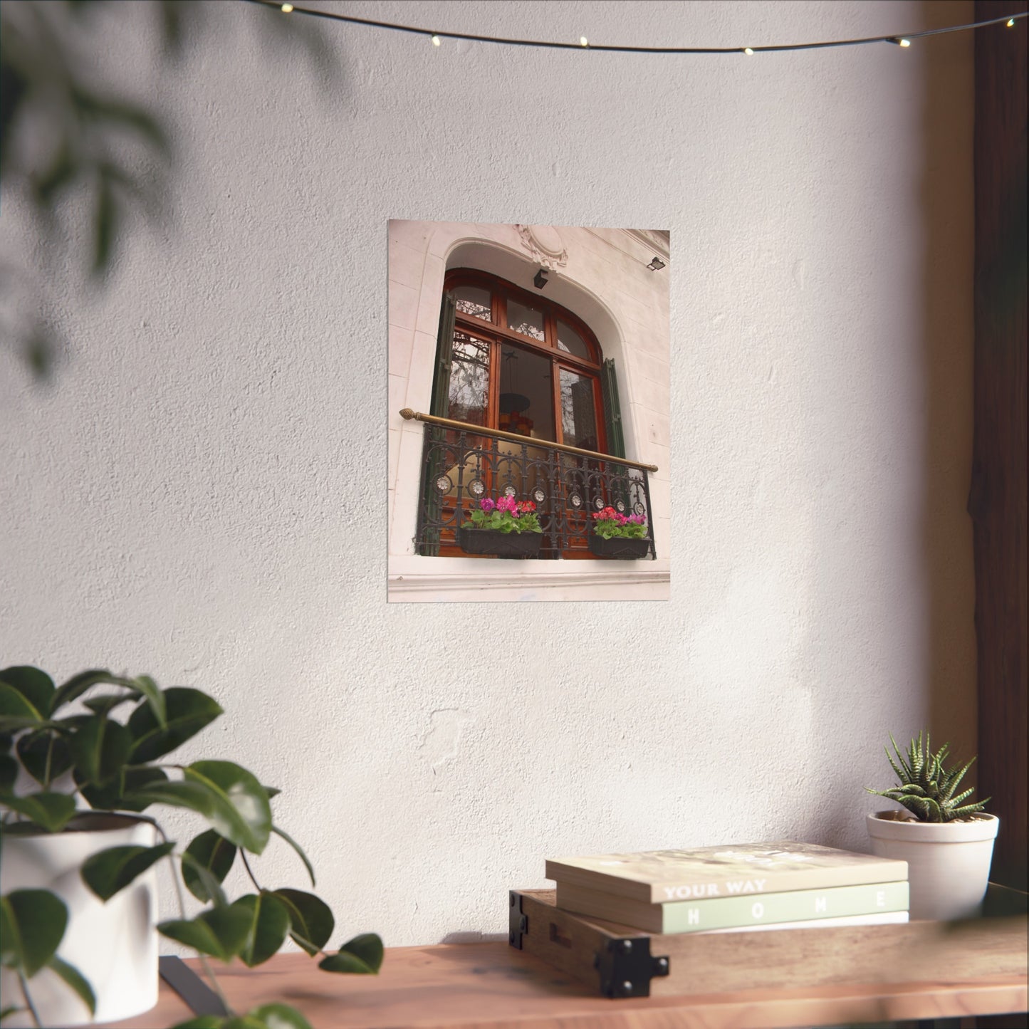 Balcony with Geraniums — European Buenos Aires Fine Art Poster | "Argentinidad" Exhibition | Rômulo Fritscher