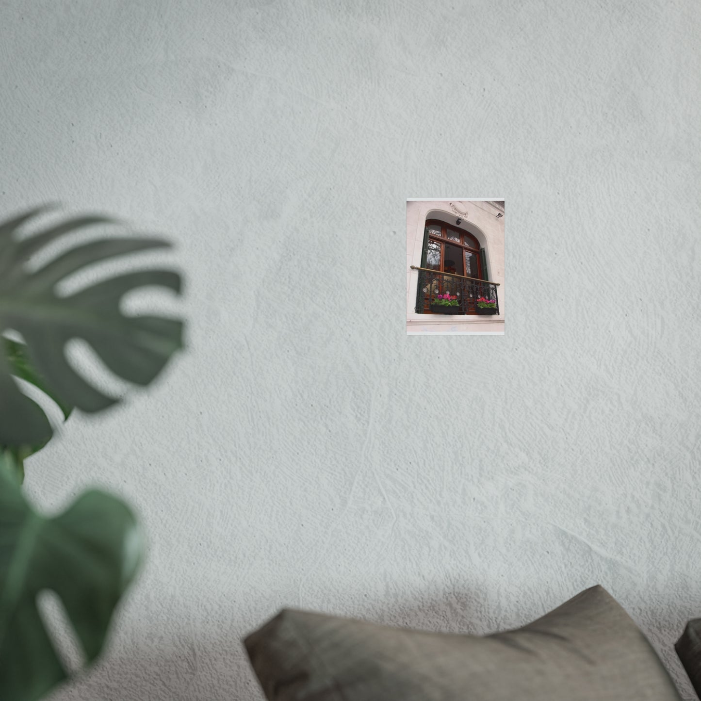Balcony with Geraniums — European Buenos Aires Fine Art Poster | "Argentinidad" Exhibition | Rômulo Fritscher