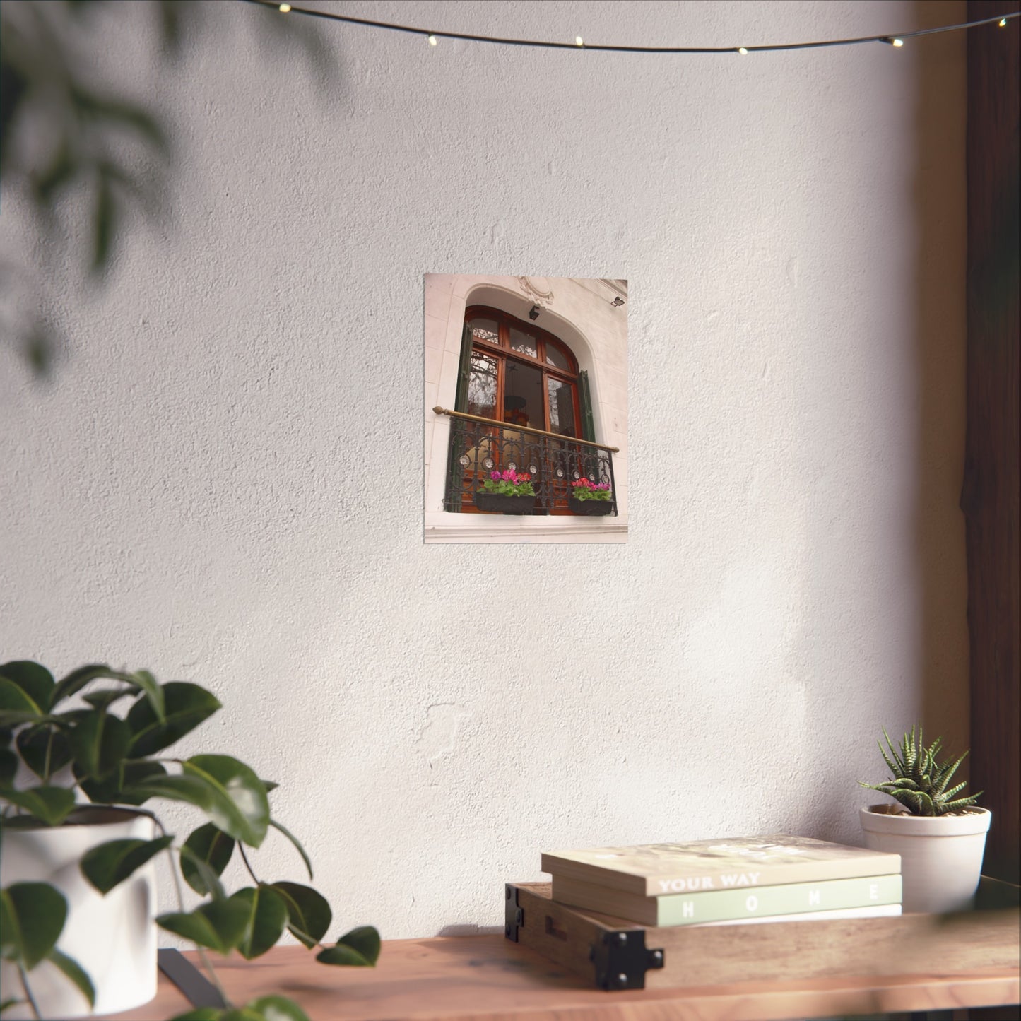 Balcony with Geraniums — European Buenos Aires Fine Art Poster | "Argentinidad" Exhibition | Rômulo Fritscher