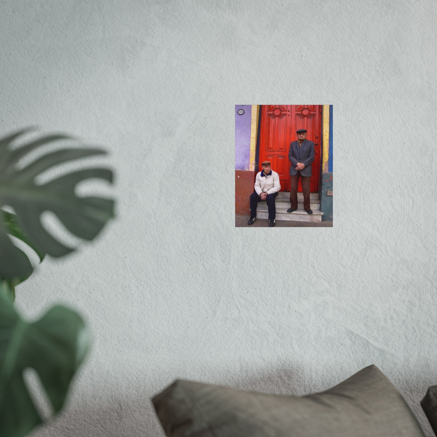 Two Men at the Red Door — La Boca Street Portrait | "Argentinidad" Exhibition | Rômulo Fritscher