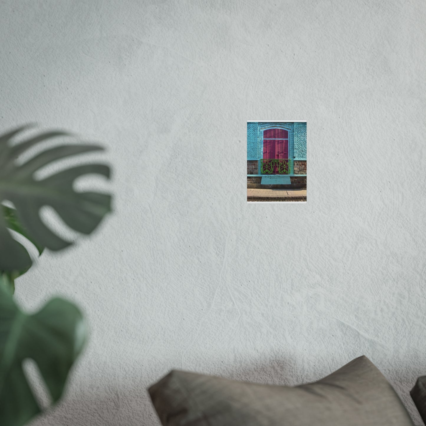 Turquoise & Fuchsia Window — La Boca Fine Art Poster | "Argentinidad" Exhibition | Rômulo Fritscher