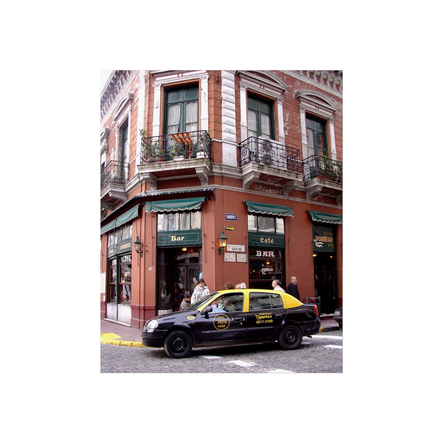 Bar Dorrego & Yellow Taxi — San Telmo Fine Art Poster | "Argentinidad" Exhibition | Rômulo Fritscher