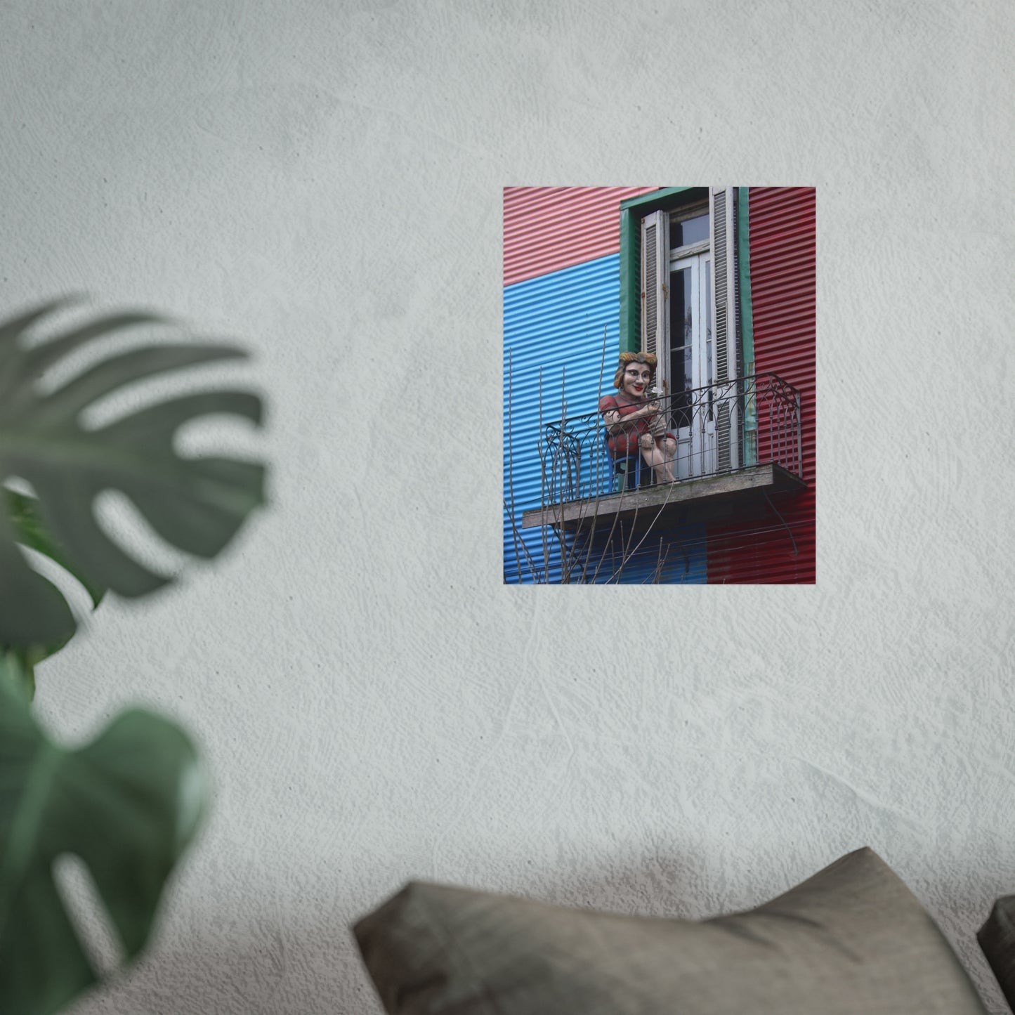 Lady of the Balcony — La Boca Fine Art Poster | "Argentinidad" Exhibition | Rômulo Fritscher