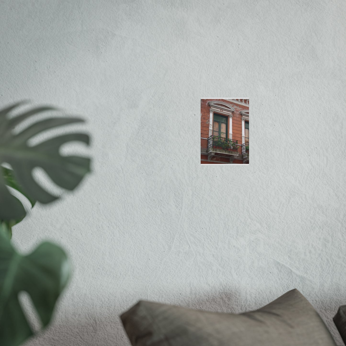 Terracotta Balcony with Flowers — Buenos Aires Fine Art Poster | "Argentinidad" Exhibition | Rômulo Fritscher