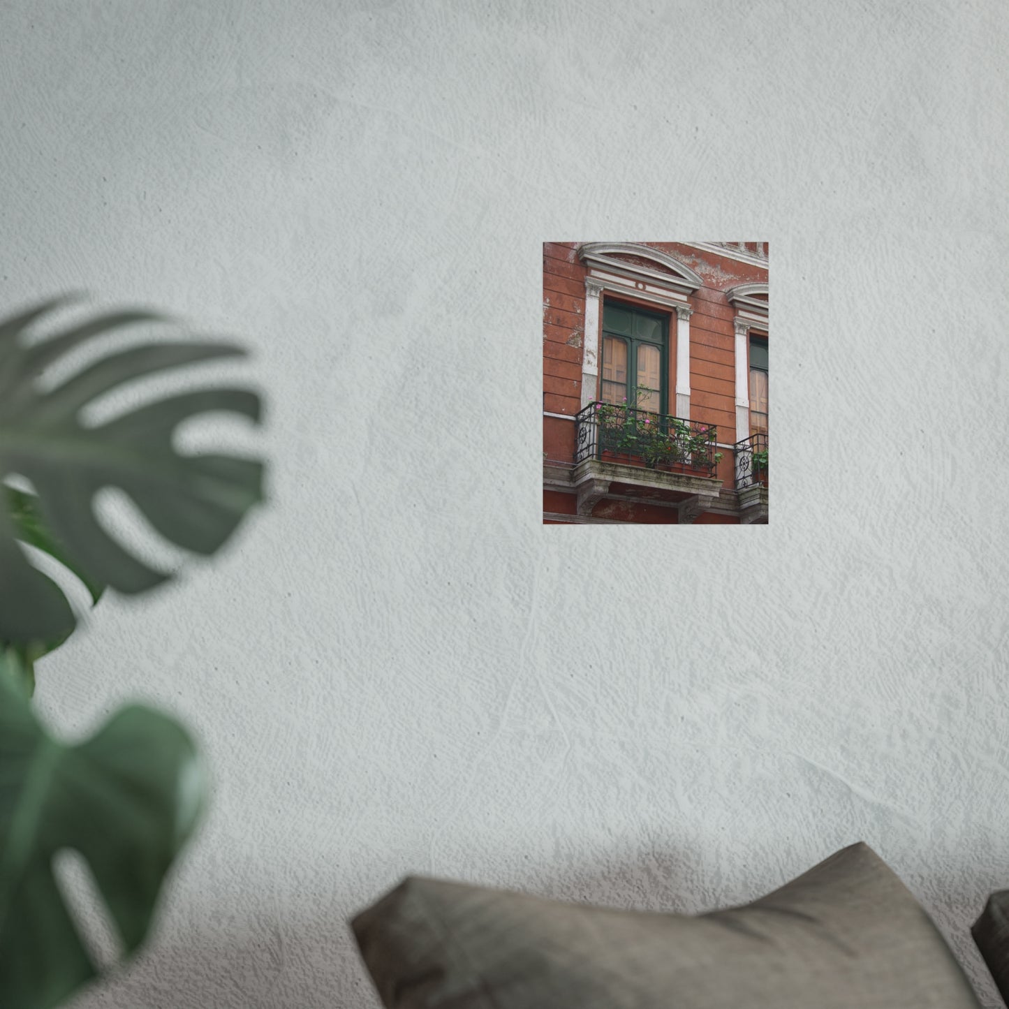 Terracotta Balcony with Flowers — Buenos Aires Fine Art Poster | "Argentinidad" Exhibition | Rômulo Fritscher