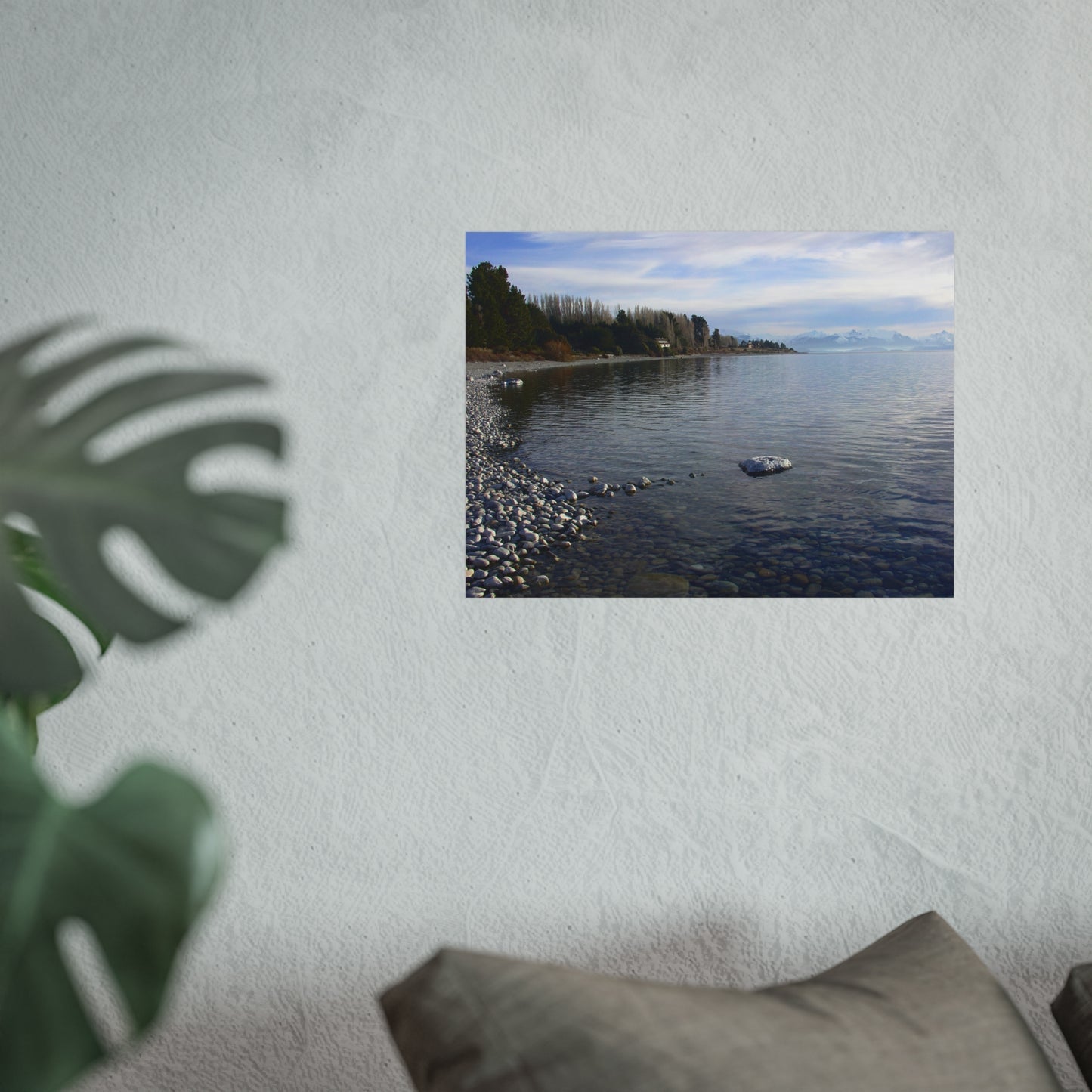 Pebbled Shore at Dawn — Patagonia Lakescape Fine Art Poster | "Argentinidad" Exhibition | Rômulo Fritscher