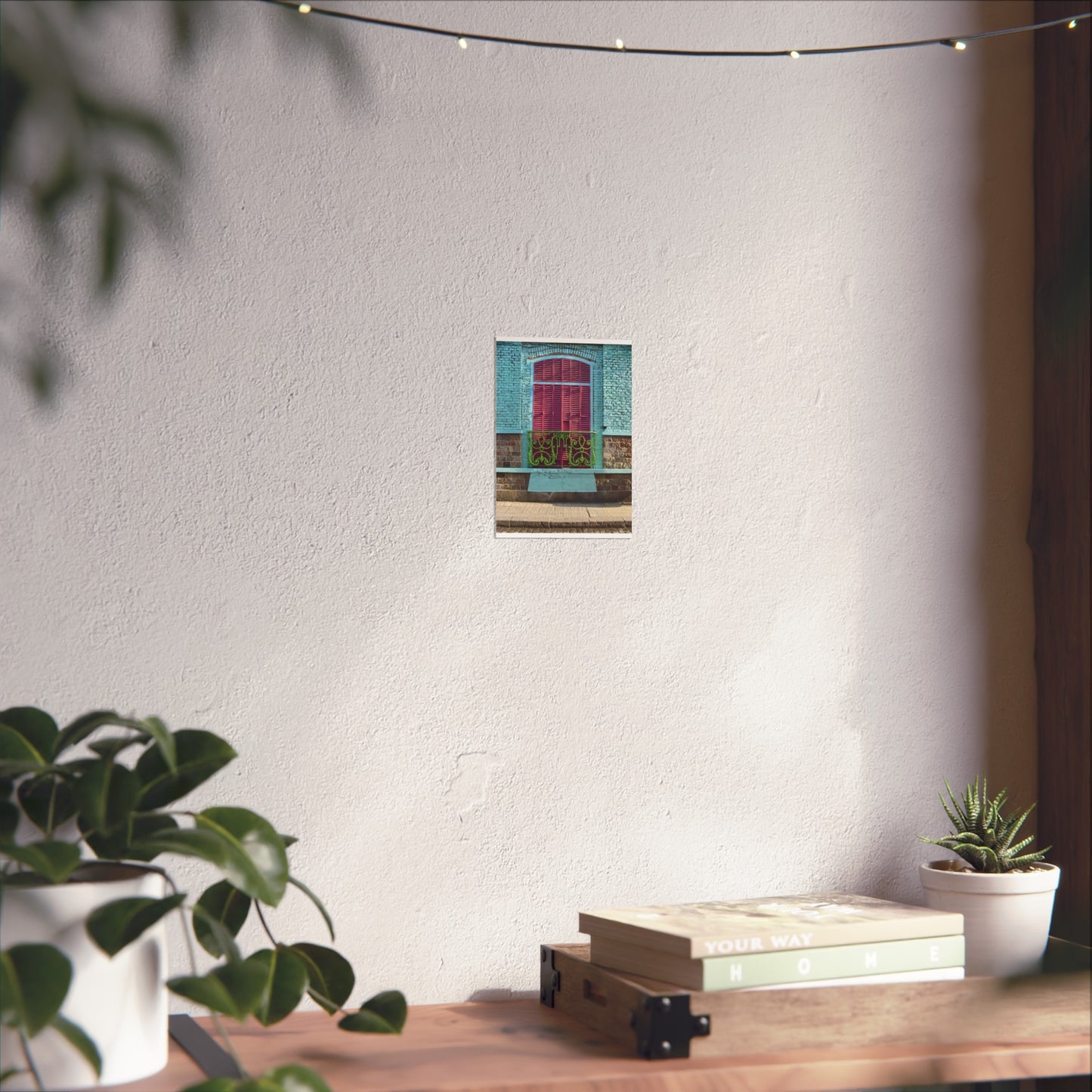 Turquoise & Fuchsia Window — La Boca Fine Art Poster | "Argentinidad" Exhibition | Rômulo Fritscher